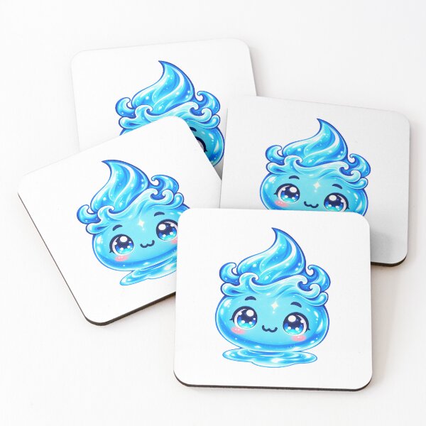 Item preview, Cute Kawaii Water Spirit – Blue Chibi Elemental designed and sold by TrendyClothes07.