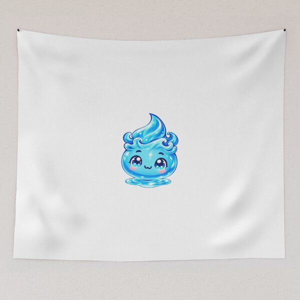 Item preview, Cute Kawaii Water Spirit – Blue Chibi Elemental designed and sold by TrendyClothes07.