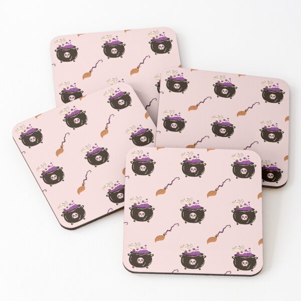 Item preview, Pink Witch Cauldron Pattern Cute Spooky Halloween designed and sold by Dino-Lune.