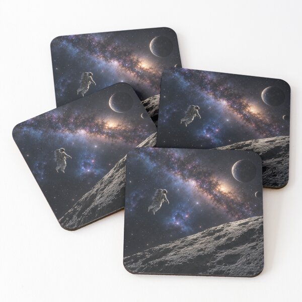 Item preview, The galaxy with a astronaut designed and sold by RobertMartinArt.