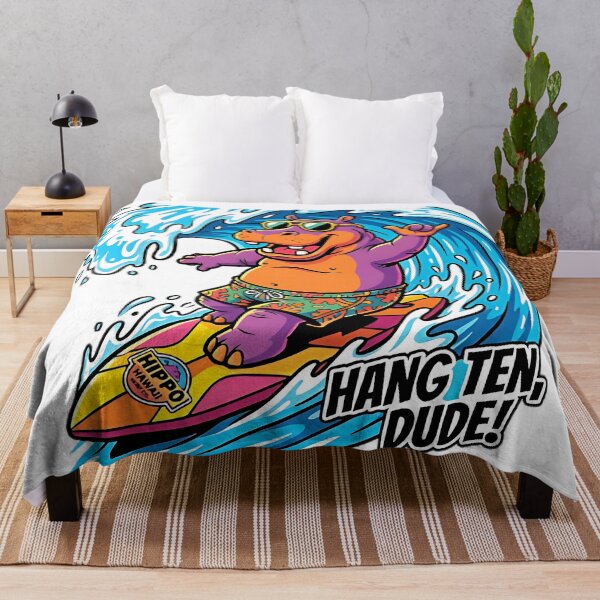 Item preview, Surfing Hippopotamus: Funny Hippopotamus on Waves designed and sold by SurfLab.