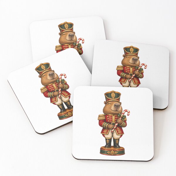 Item preview, Calm Capybara Nutcracker Christmas Candy Cane Art designed and sold by nikolaysparkov.