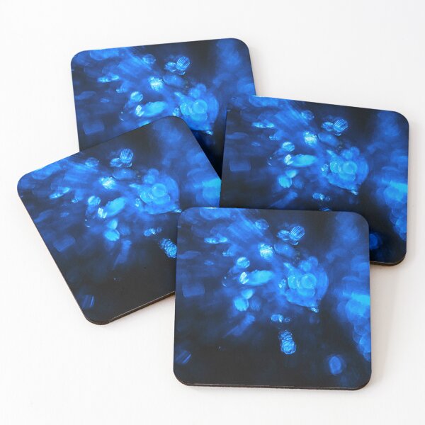 Item preview, Electric Blue Dreams – Glowing Bokeh Lights, Abstract Photography and Deep Ocean Aesthetic designed and sold by Visual Arts Dominika Cybuch.