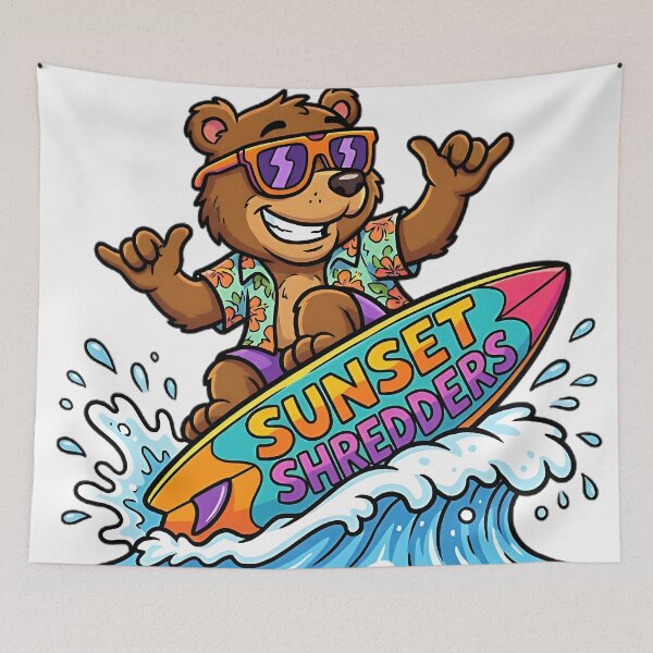 Item preview, Surfing Brown Bear: Adventure and Waves with Style designed and sold by SurfLab.