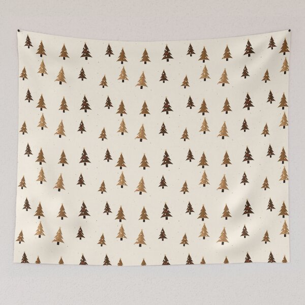 Item preview, Christmas Trees Repeat Pattern - Festive Cinnamon Fir Tree designed and sold by cute-animals99.
