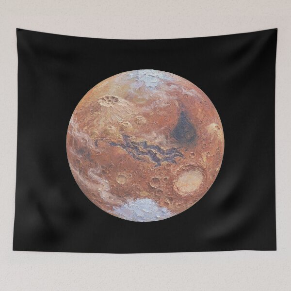 Item preview, Colorful Painted Mars Planet Illustration | Space Art designed and sold by TeyArtWork.