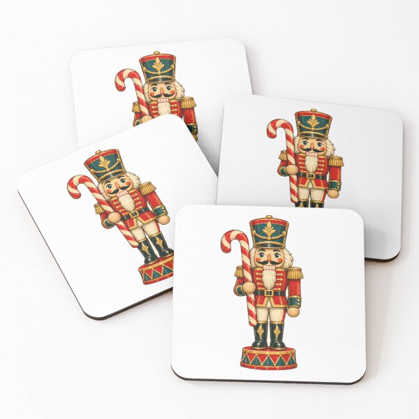 Item preview, Retro Mid Century Nutcracker Soldier Candy Cane designed and sold by nikolaysparkov.