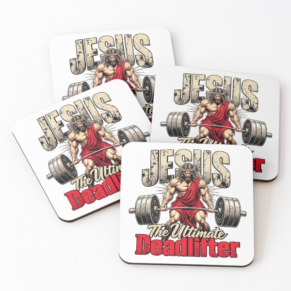Item preview, Jesus The Ultimate Deadlifter – Divine Strength Gym Art designed and sold by TSHIRTprject.