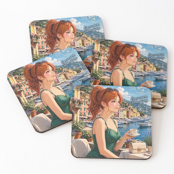 Item preview, Italy — Portofino — Espresso by the Elegant Harbor designed and sold by DibujandoPorfa.