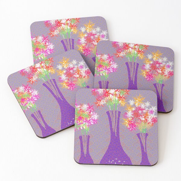 Item preview,  Retro Purple Flower Vases - Psychedelic Floral Pattern Art designed and sold by AWADHESH  CHAURASIA.