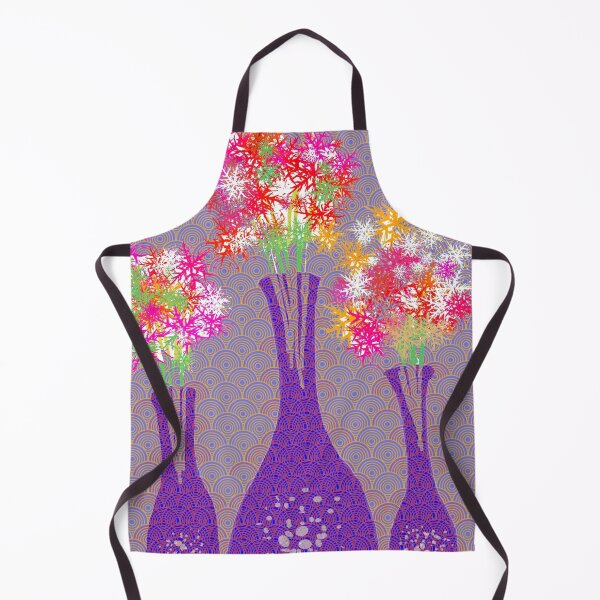 Item preview,  Retro Purple Flower Vases - Psychedelic Floral Pattern Art designed and sold by AWADHESH  CHAURASIA.