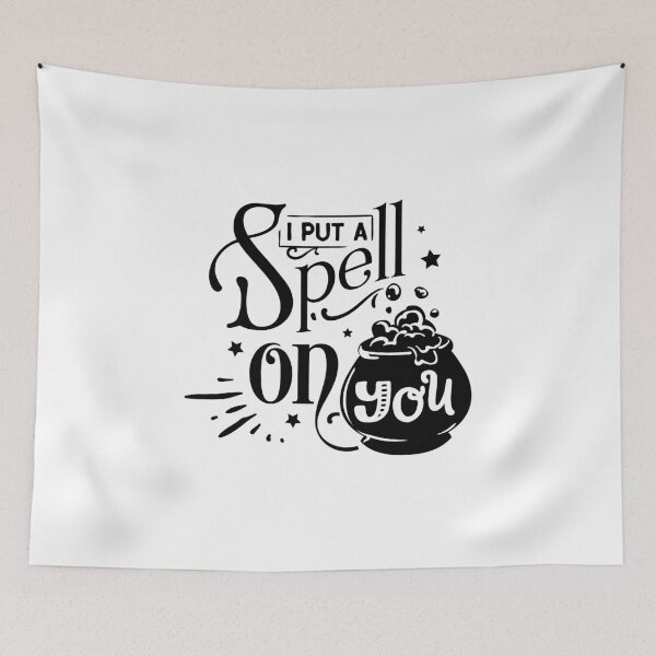 Item preview, I Put a Spell on You – Witchy Halloween Magic Cauldron Typography Art designed and sold by BE-A-BRAND-.