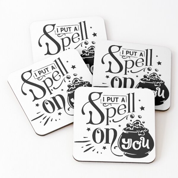 Item preview, I Put a Spell on You – Witchy Halloween Magic Cauldron Typography Art designed and sold by BE-A-BRAND-.