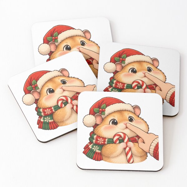 Item preview, Hamster Candy Cane Boop Cute Christmas designed and sold by nikolaysparkov.