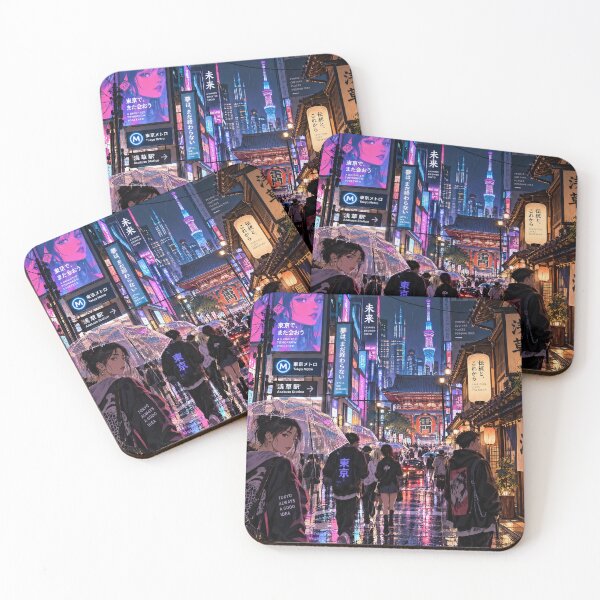 Item preview, Tokyo After Dark: Neon Meets Tradition designed and sold by Prachodayat Artworks.
