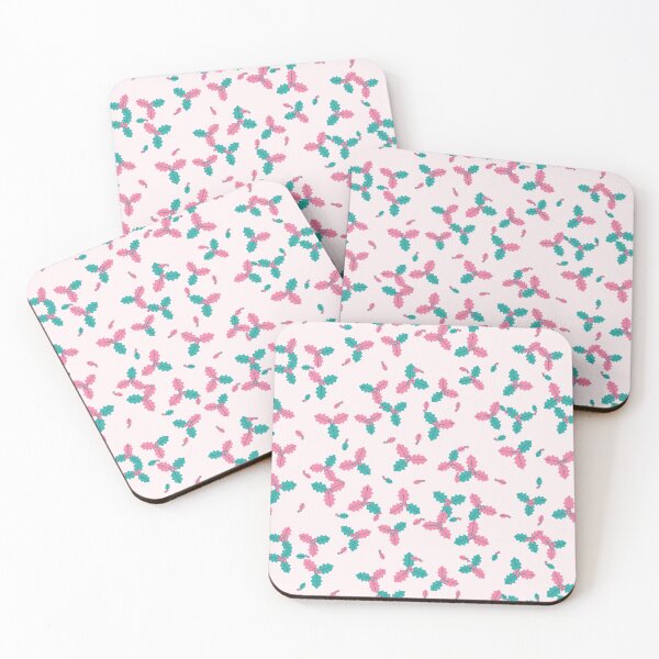 Item preview, Holly Seamless Pattern - Flamingo Pink Holly In A Summery Palette designed and sold by cute-animals99.