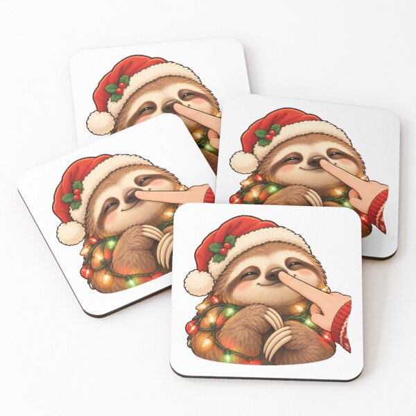 Item preview, Sleepy Sloth Christmas Lights Boop Nose designed and sold by nikolaysparkov.