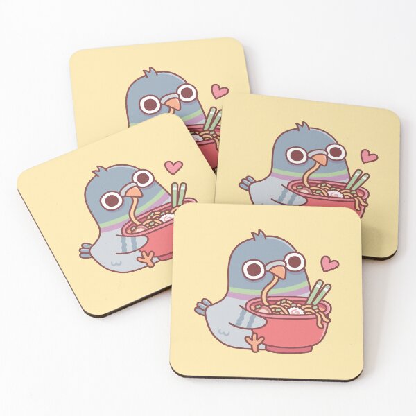 Item preview, Cute Derpy Pigeon Loves Eating Ramen Noodles designed and sold by rustydoodle.