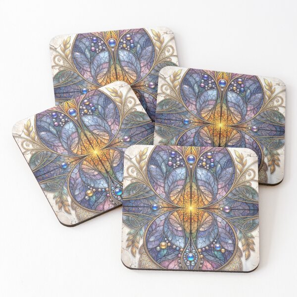 Item preview, Stained Glass Art Nouveau Mandala Canvas designed and sold by Frackxion.