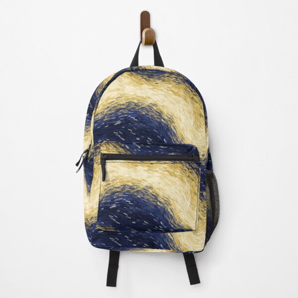 Item preview, Waves Repeat Pattern - Festive Starlight Gold Painted Wave designed and sold by cute-animals99.