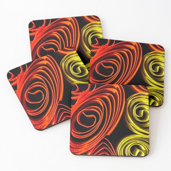 Item preview, Retro Neon Spirals – Psychedelic Red, Orange and Yellow Abstract Art designed and sold by Visual Arts Dominika Cybuch.