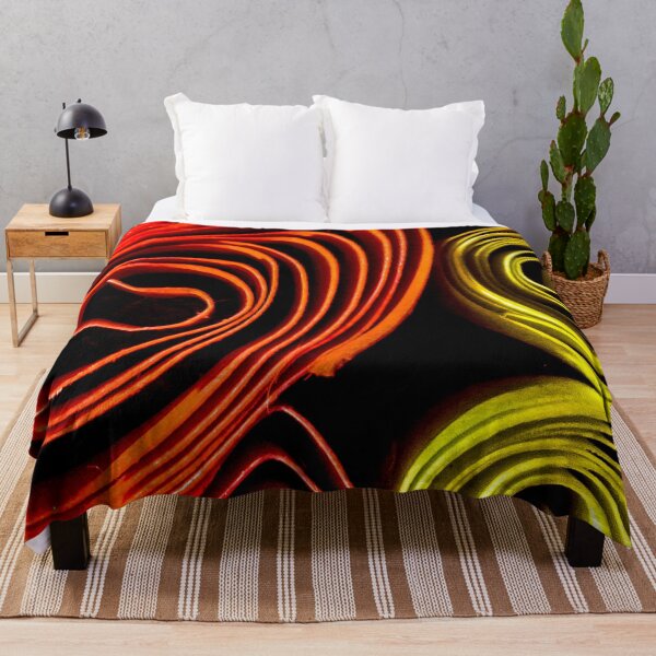 Item preview, Retro Neon Spirals – Psychedelic Red, Orange and Yellow Abstract Art designed and sold by Visual Arts Dominika Cybuch.