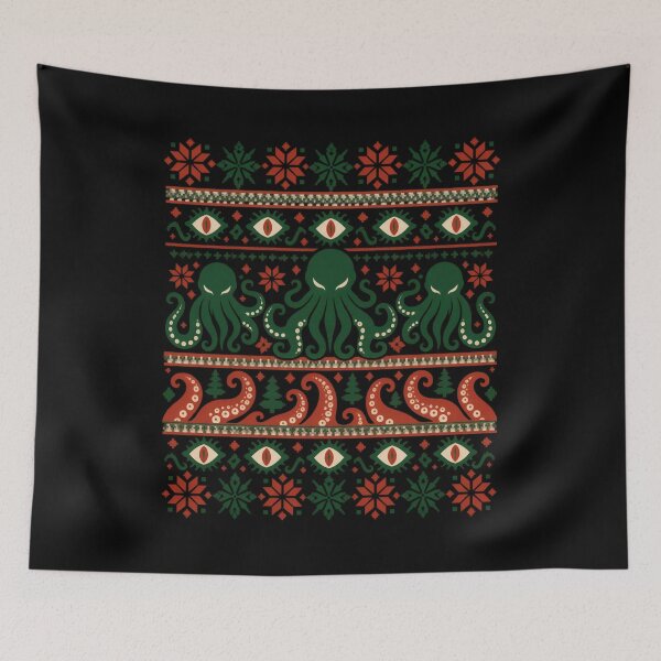 Item preview, H. P. Lovecraft: Festive Cthulhu and Watching Eyes designed and sold by Fenay Designs.