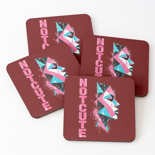 Item preview, Not Cute Side Profile Neon Pink Art designed and sold by puzzell.
