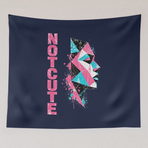 Item preview, Not Cute Side Profile Neon Pink Art designed and sold by puzzell.