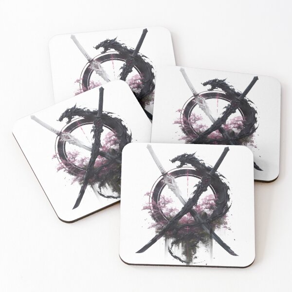 Item preview, Dark Shadow Dragon and Crossed Swords – Japanese Dark Fantasy Art designed and sold by Dyan4.