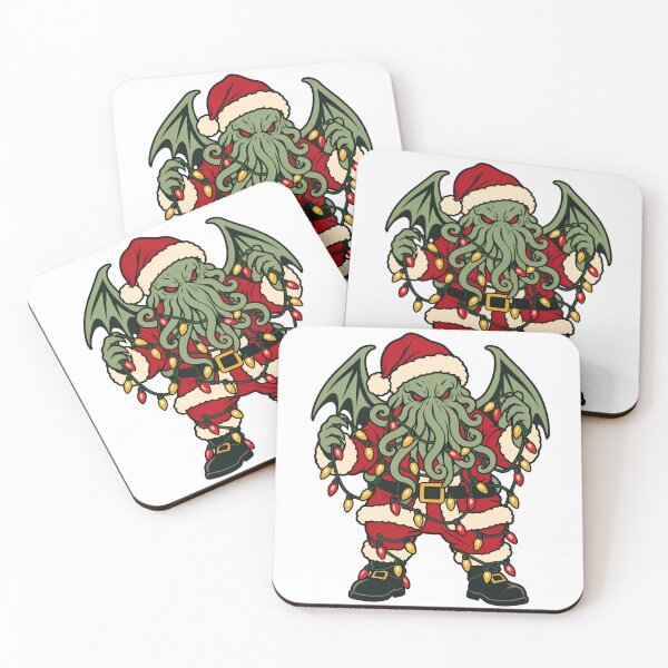 Item preview, H. P. Lovecraft: Santa Cthulhu Tangled in Lights designed and sold by Fenay Designs.