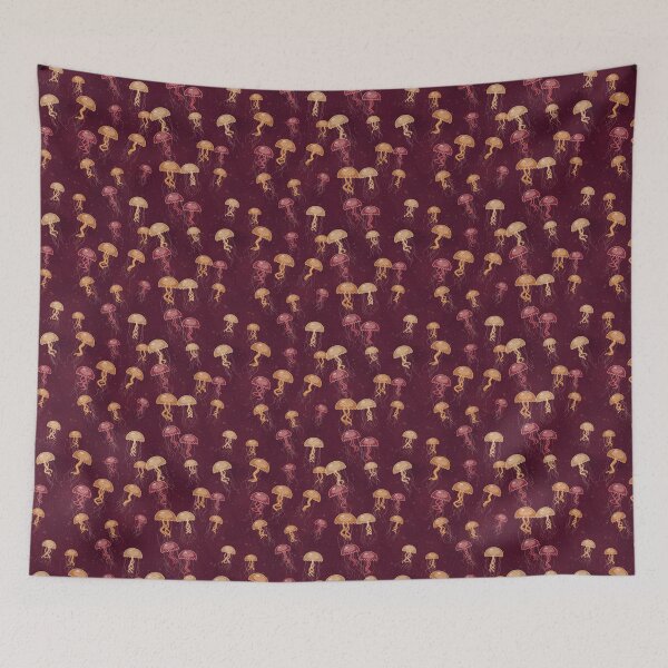 Item preview, Jellyfish Pattern In Orange - Festive Medusa Design designed and sold by cute-animals99.