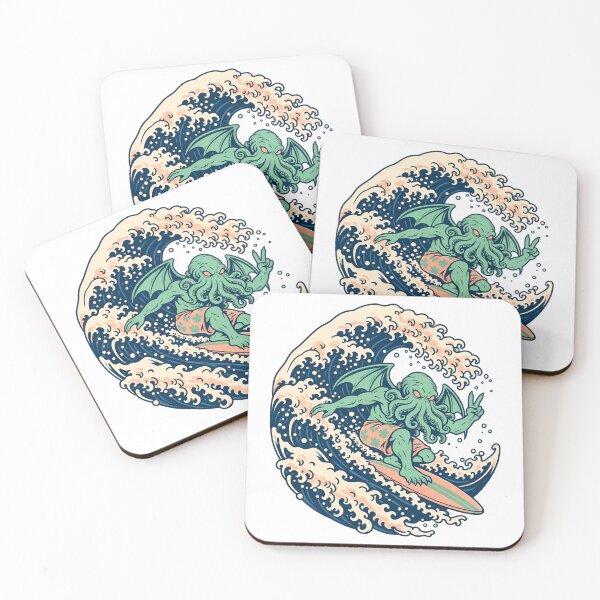 Item preview, H. P. Lovecraft: Cthulhu Rides the Great Wave designed and sold by Fenay Designs.