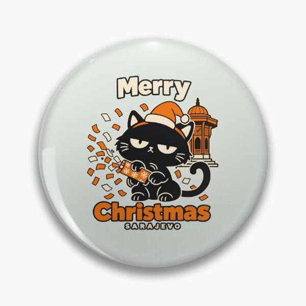 Item preview, Cat listlessly shoots Christmas confetti in Sarajevo designed and sold by Honu2025.