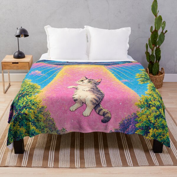 Item preview, Cute Alien Abduction Cat Psychedelic UFO designed and sold by Curio Meridian.