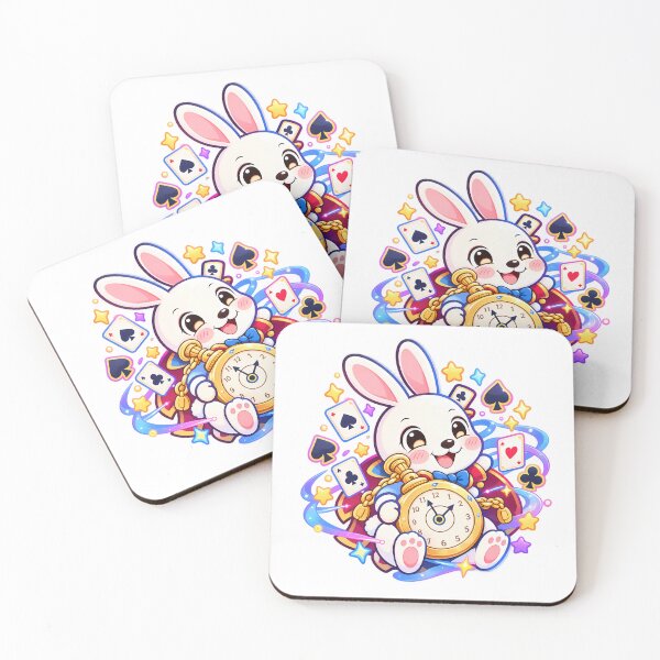 Item preview, Cute White Rabbit with Pocket Watch | Kawaii Wonderland Bunny designed and sold by mumeaw.