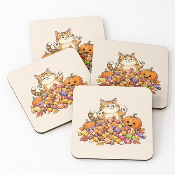 Item preview, Adorable Tabby Kitten with Halloween Treats designed and sold by Safe Haven Pets.