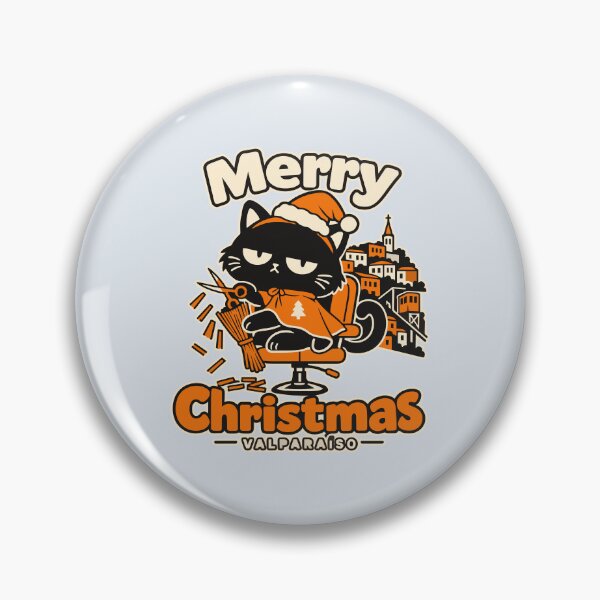 Item preview, Cat trims Christmas whiskers off a broom in Valparaíso designed and sold by Honu2025.