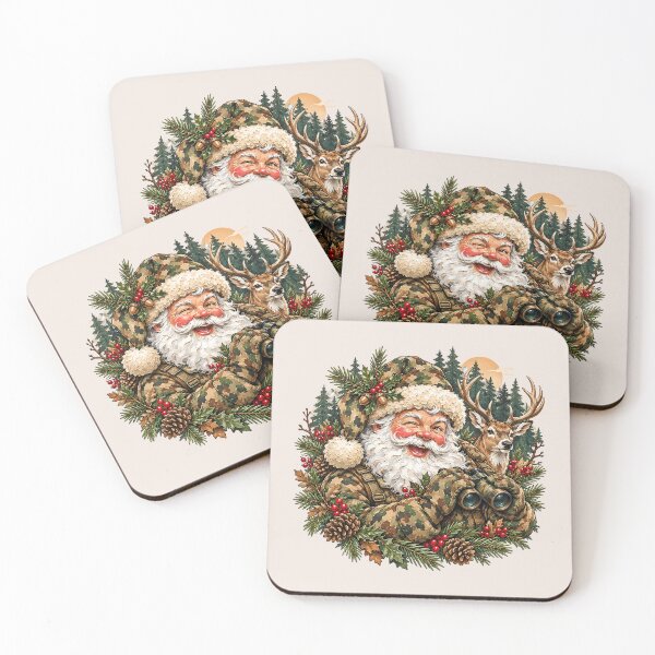 Item preview, Santa Claus Christmas, Retro Camouflage Santa, Funny Country Hunting Holiday, Rustic Outdoorsman Christmas Vibes, Vintage Xmas Gift designed and sold by Cchotlan.