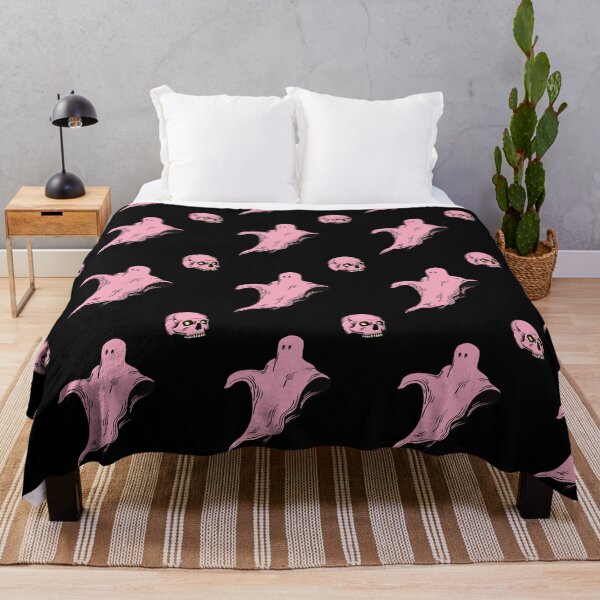 Item preview, Pink Ghost and Skull Gothic Pattern designed and sold by Dino-Lune.