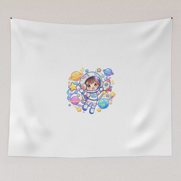 Item preview, Cute Chibi Astronaut Cartoon | Kawaii Space Adventure Explorer designed and sold by mumeaw.
