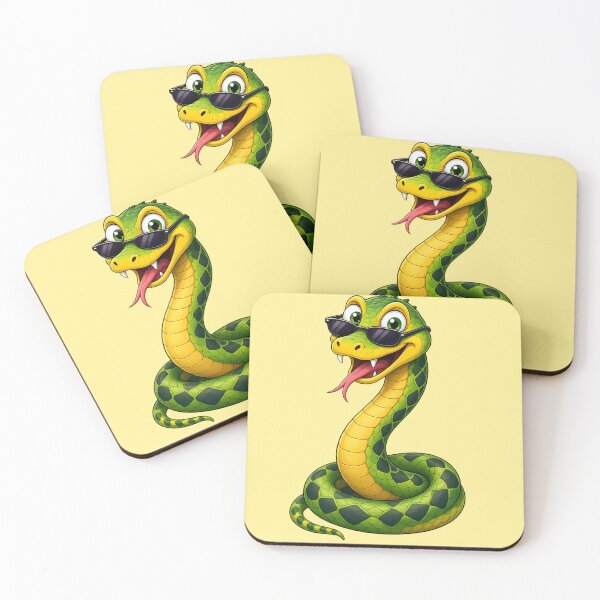 Item preview, Cool green snake with sunglasses designed and sold by design-rebell.