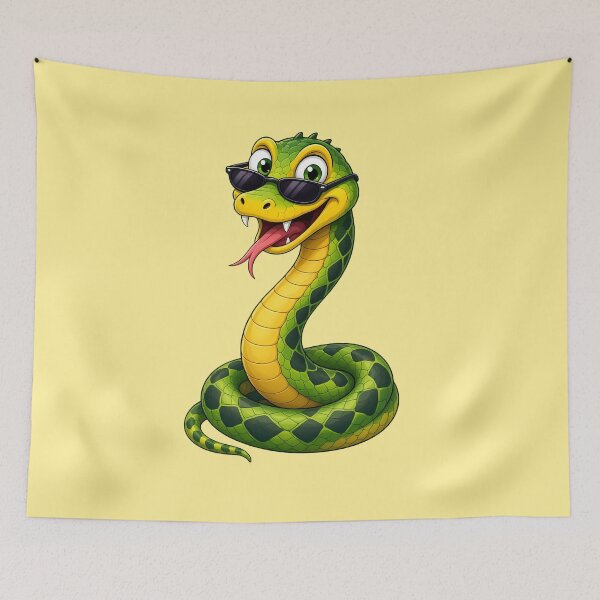 Item preview, Cool green snake with sunglasses designed and sold by design-rebell.