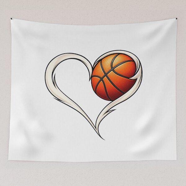 Item preview, Basketball Heart Love Basketball Graphic, Basketball Mom Gift, Basketball Player Lover Graphic Tee designed and sold by AsturShop.