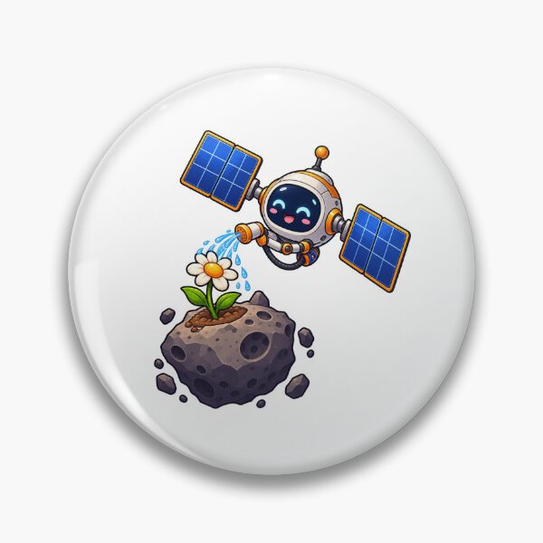 Item preview, Satellite Watering a Space Flower designed and sold by JS Creative Studio.