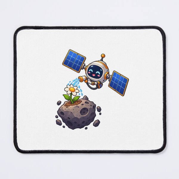 Item preview, Satellite Watering a Space Flower designed and sold by JS Creative Studio.