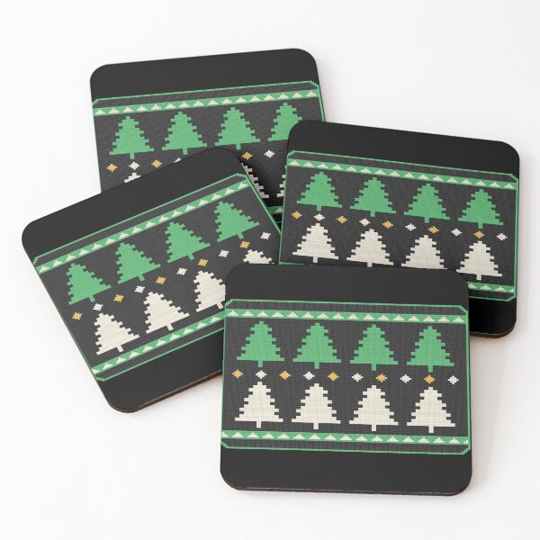 Item preview, Pine Tree Border Bands Christmas Knit-Look Print designed and sold by T-J-WHATEVER.