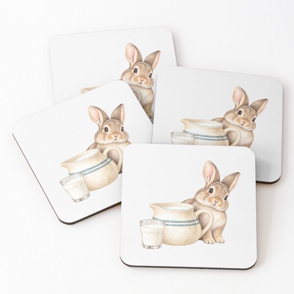Item preview, Cute Bunny Milk Pitcher Cottagecore Kitchen Rabbit Gift designed and sold by NadinArtStudio.
