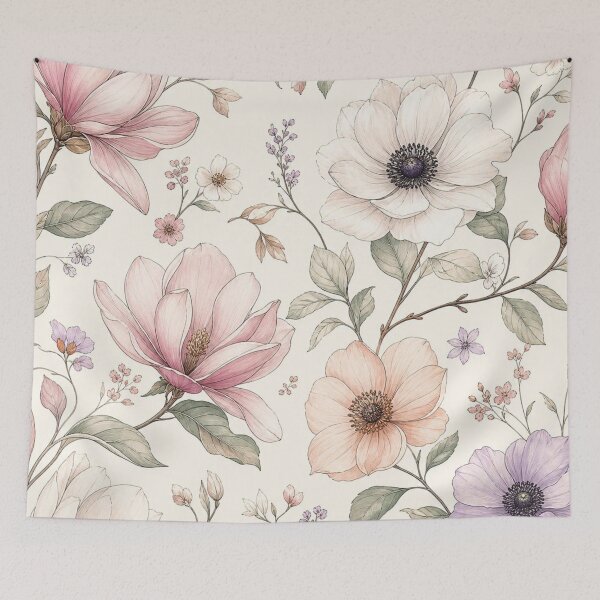Item preview, Vintage Pastel Floral Botanical Garden Pattern designed and sold by LakLuxe studio .