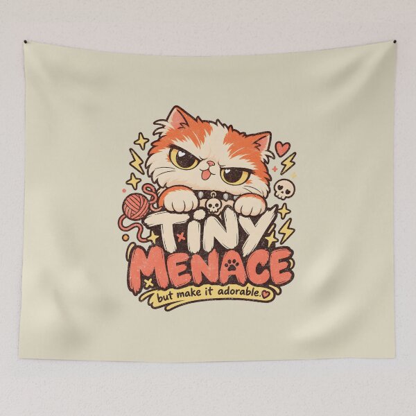 Item preview, Tiny Menace – Adorable Grumpy Orange Kitten designed and sold by AwesomeBeyondLimits.
